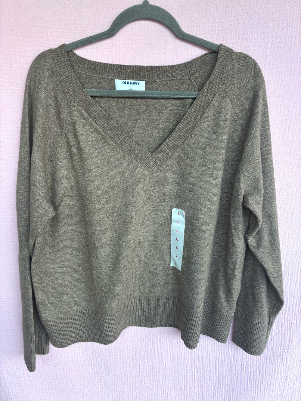 Old Navy SoSoft Brown V-Neck Sweater Size Large